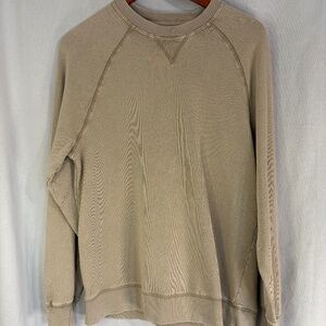 C&C California Vintage Wash Crewneck Sweatshirt Tan Soft Mens Medium
